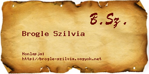 Brogle Szilvia névjegykártya