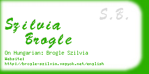 szilvia brogle business card